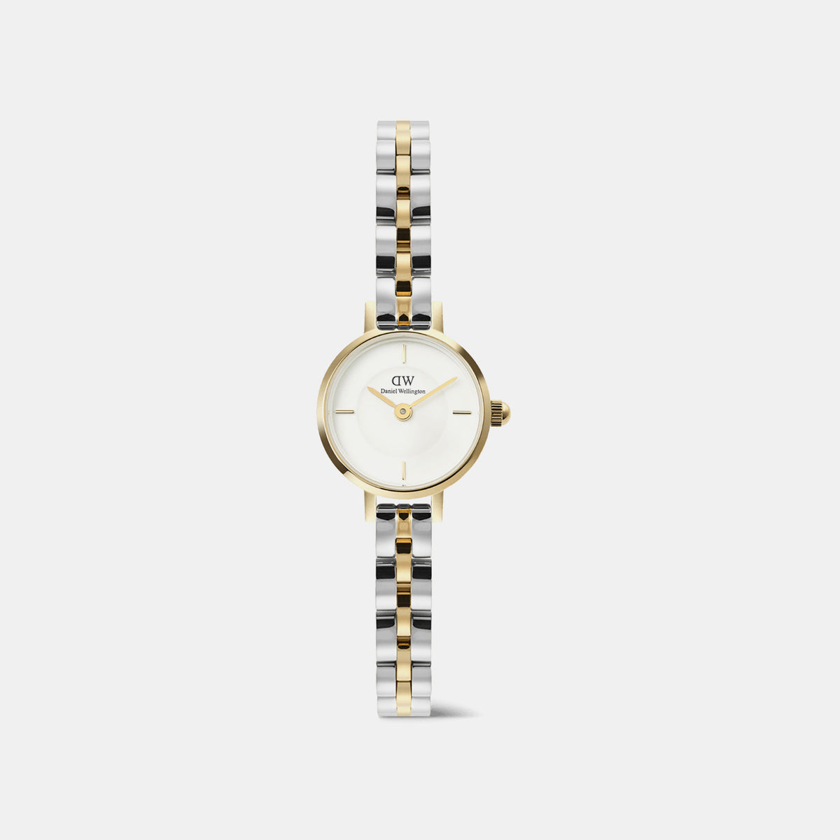 Petite Women Quartz White Dial Analog Stainless Steel Watch DW00100923K