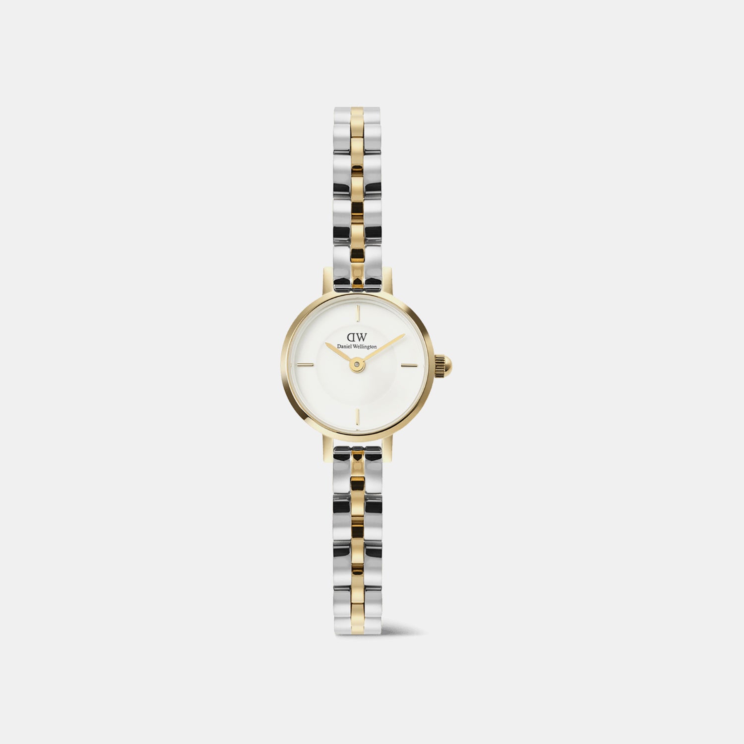 Petite Mini Arch Women Quartz White Dial Analog Stainless Steel Watch DW00100923K