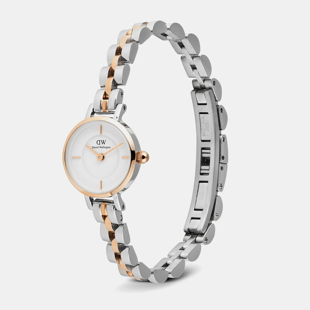 Petite Mini Arch Women Quartz White Dial Analog Stainless Steel Watch DW00100924K