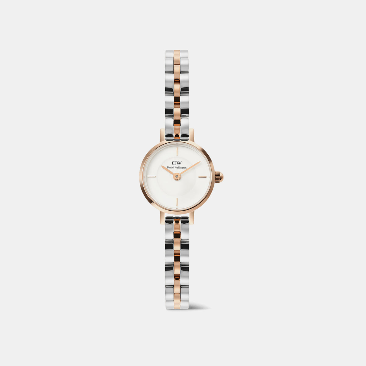 Petite Women Quartz White Dial Analog Stainless Steel Watch DW00100924K