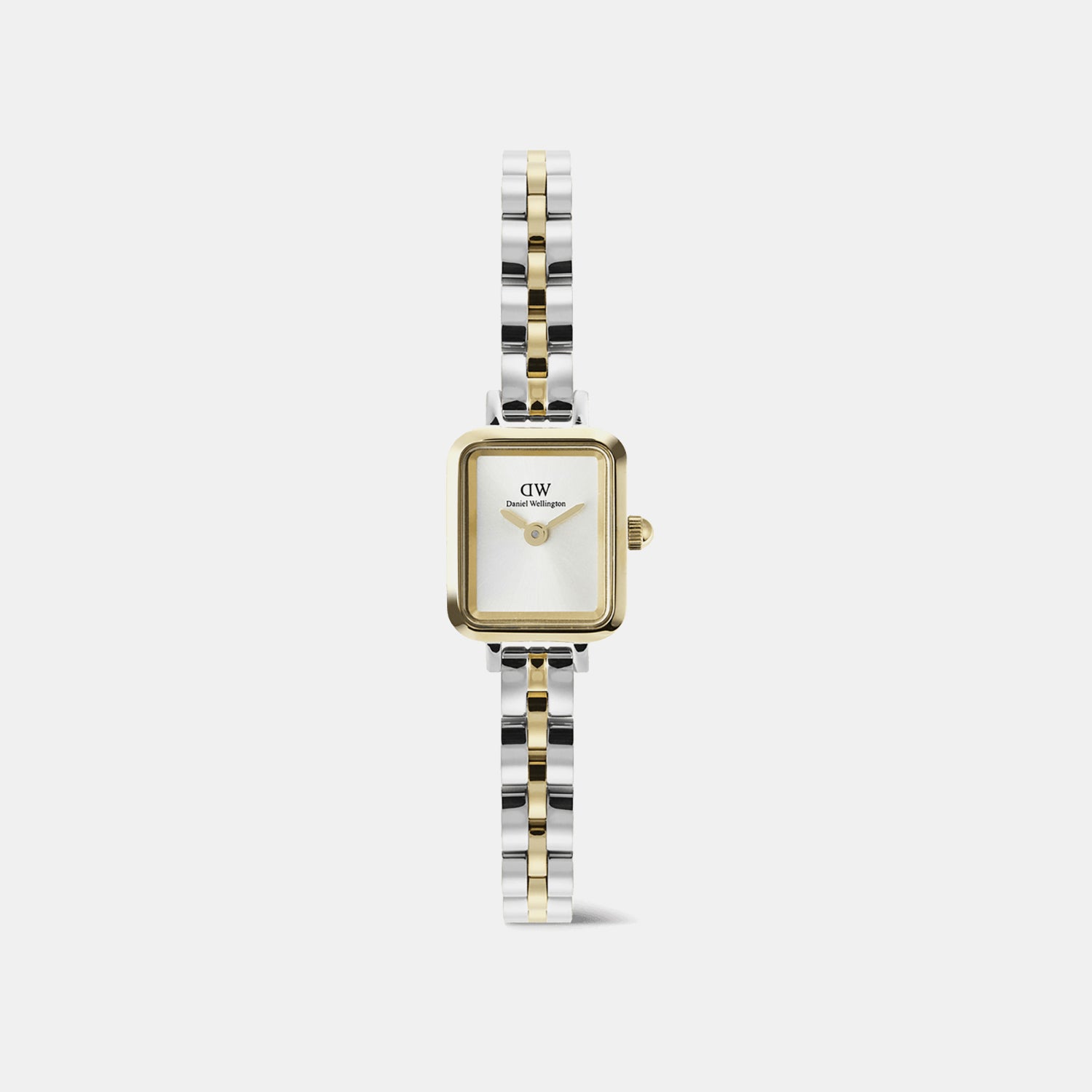 Quadro Mini Arch 3-Link Women Quartz White Dial Analog Stainless Steel Watch DW00100925K
