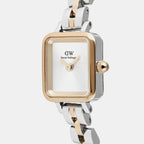 Quadro Mini Arch 3-Link Women Quartz White Dial Analog Stainless Steel Watch DW00100926K