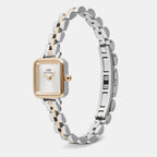 Quadro Mini Arch 3-Link Women Quartz White Dial Analog Stainless Steel Watch DW00100926K