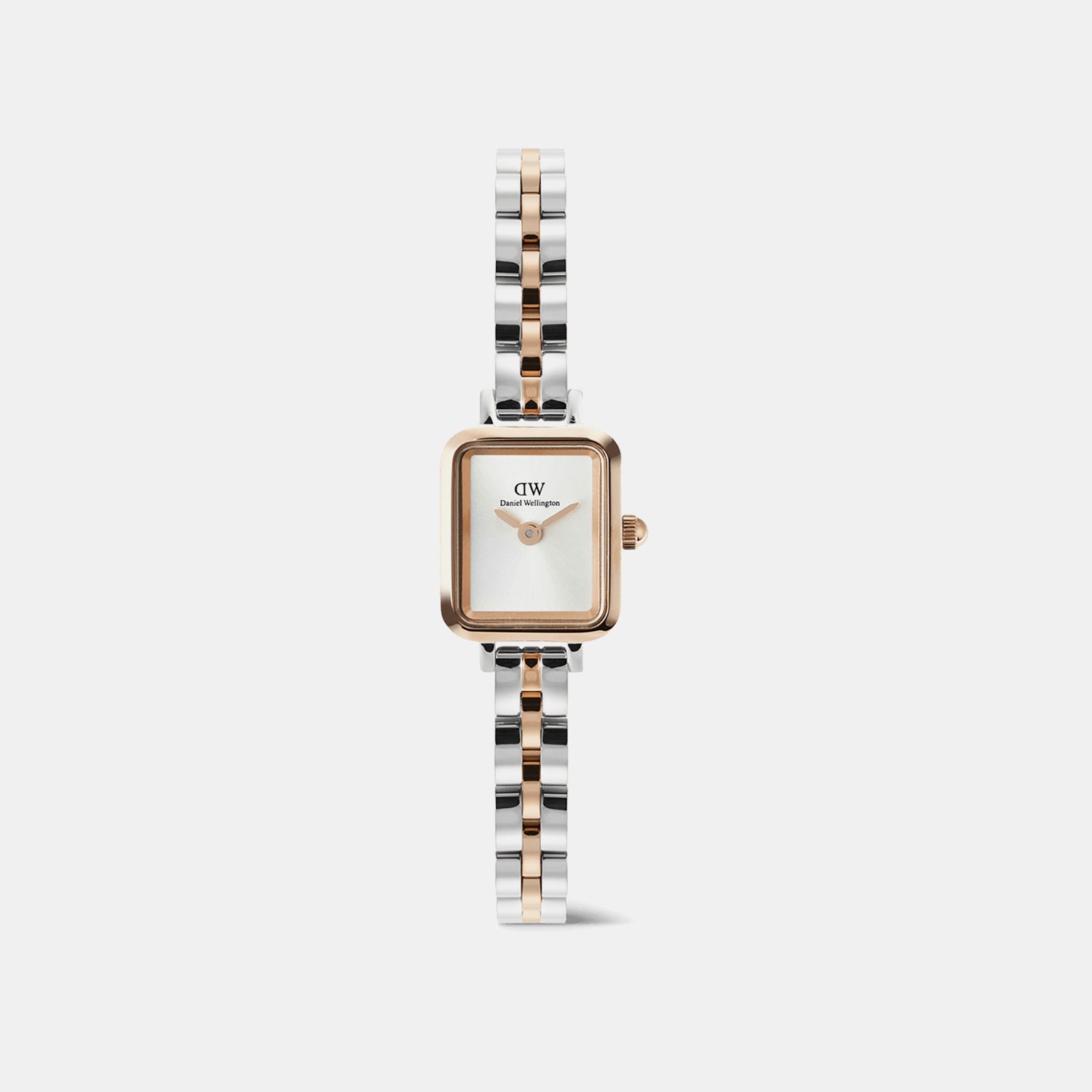 Quadro Mini Arch 3-Link Women Quartz White Dial Analog Stainless Steel Watch DW00100926K