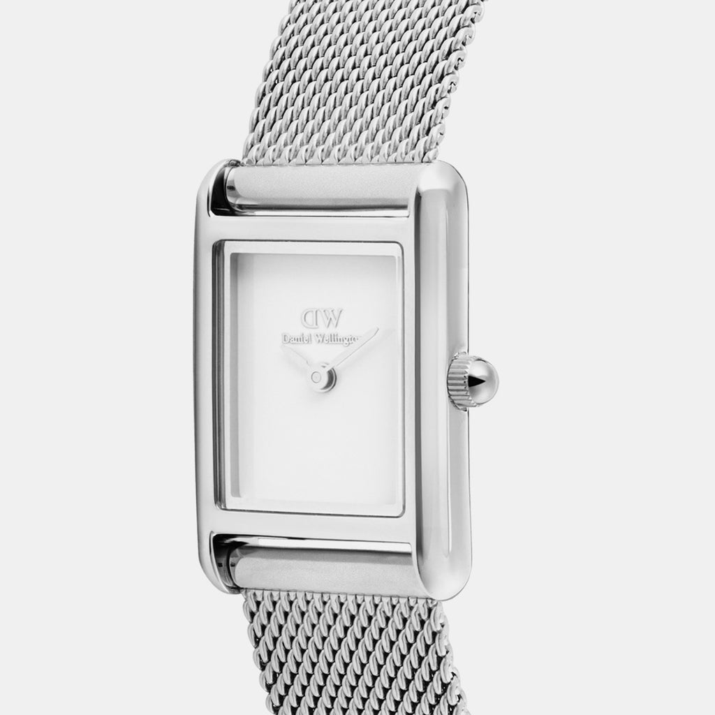Bound Mini Sterling Women Quartz White Dial Analog Mesh Watch DW00100927K