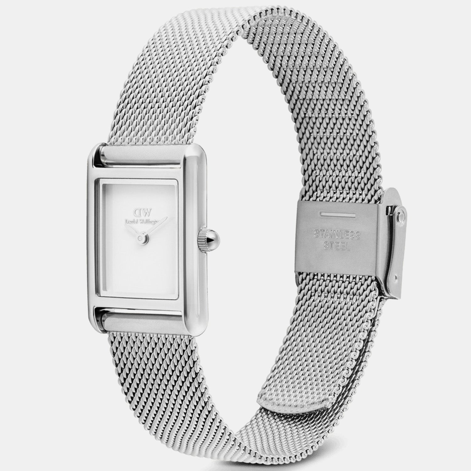 Bound Mini Sterling Women Quartz White Dial Analog Mesh Watch DW00100927K