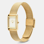 Bound Mini Women Quartz White Dial Analog Mesh Watch DW00100928K