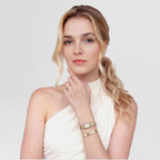 Bound Mini Women Quartz White Dial Analog Mesh Watch DW00100928K