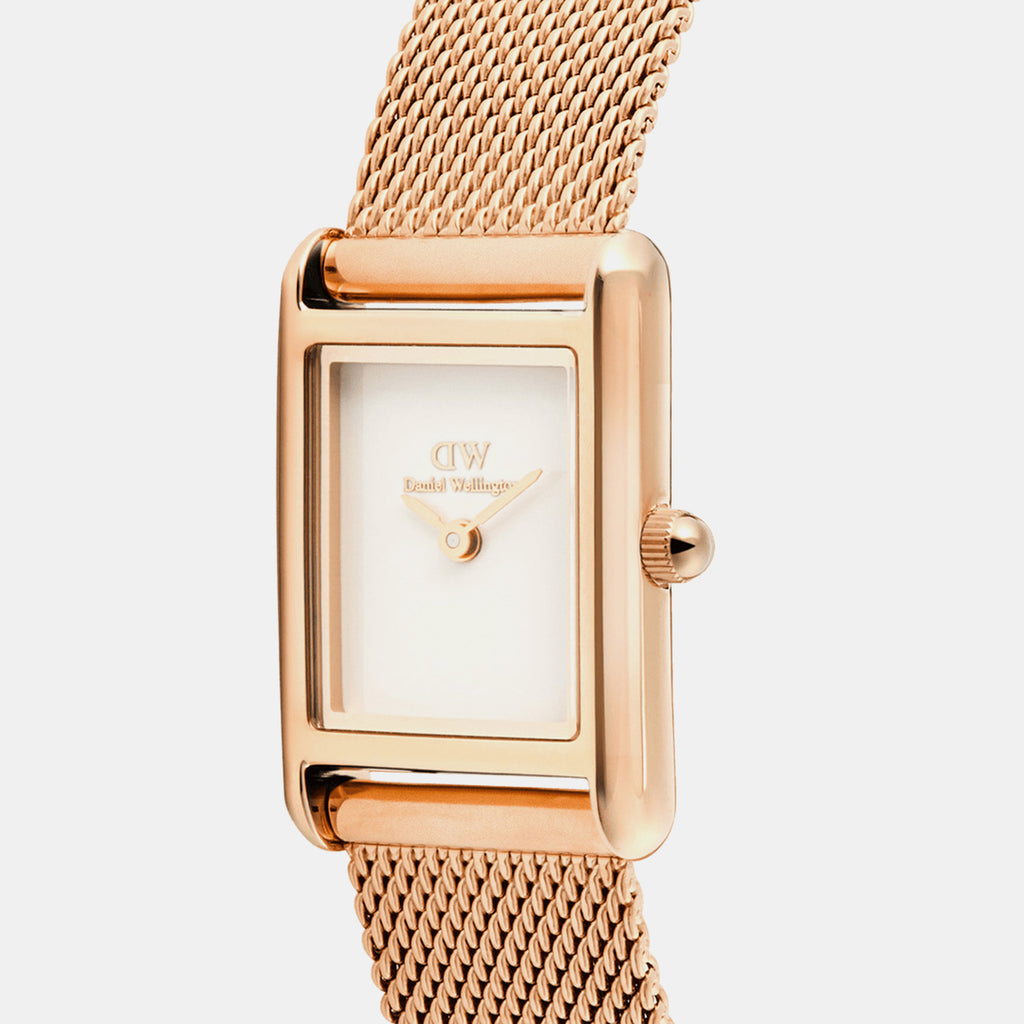 Bound Mini Sterling Women Quartz White Dial Analog Mesh Watch DW00100929K