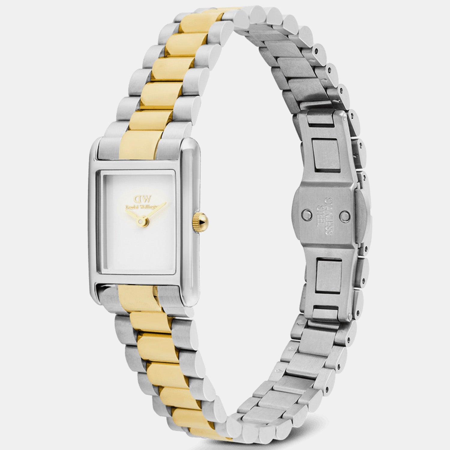 Bound Women Quartz White Dial Analog Stainless Steel Watch DW00100932K