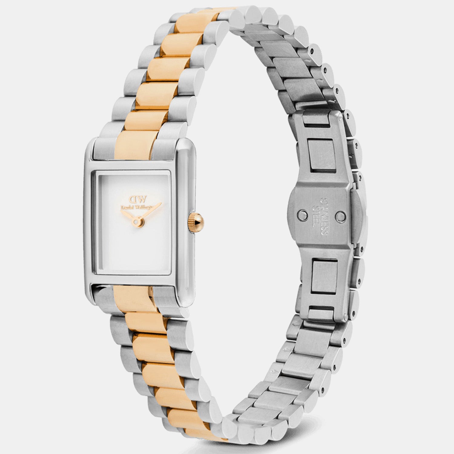 Bound Women Quartz White Dial Analog Stainless Steel Watch DW00100933K