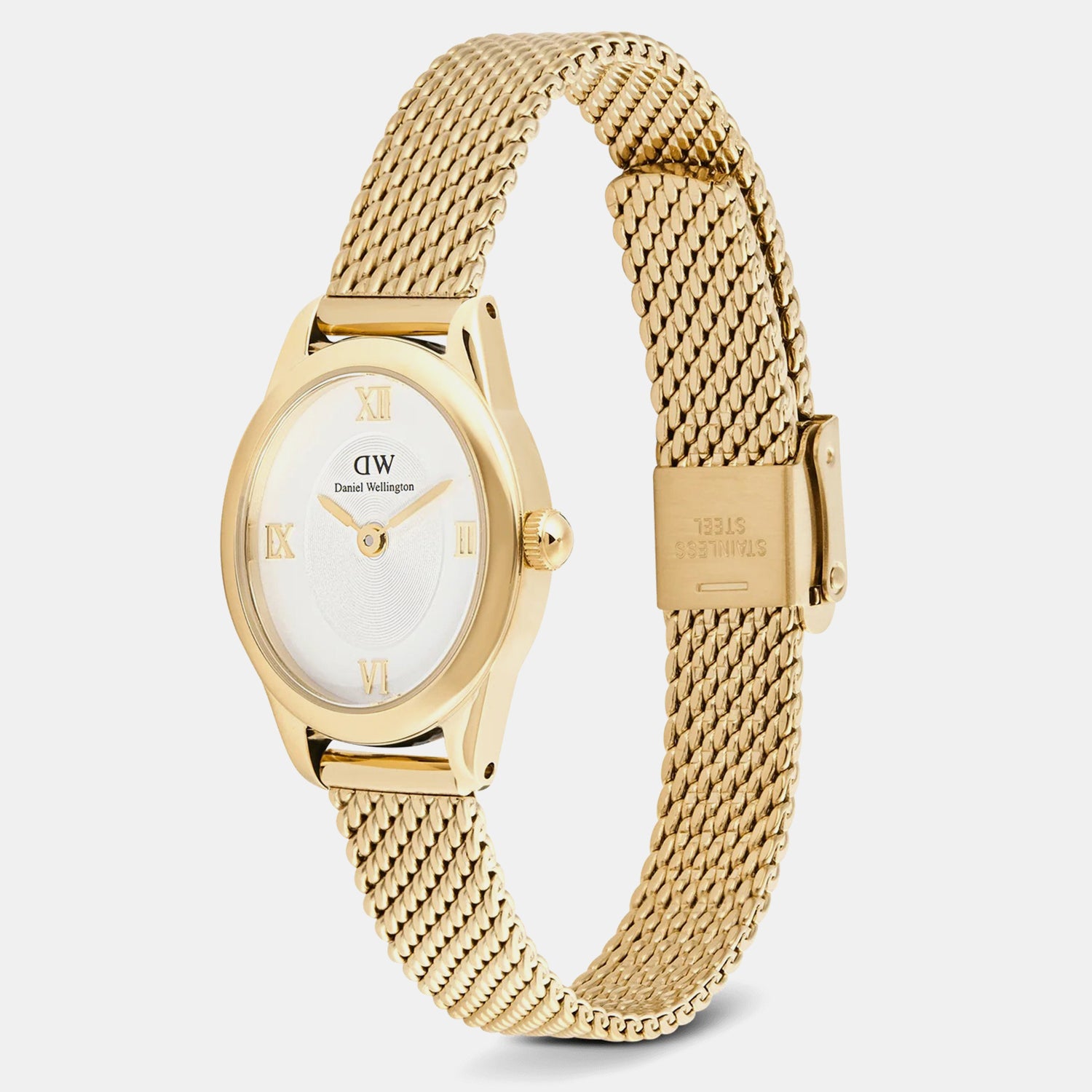 Ophelia Women Quartz White Dial Analog Mesh Watch DW00100939K