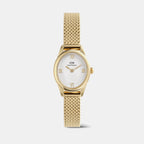 Ophelia Women Quartz White Dial Analog Mesh Watch DW00100939K