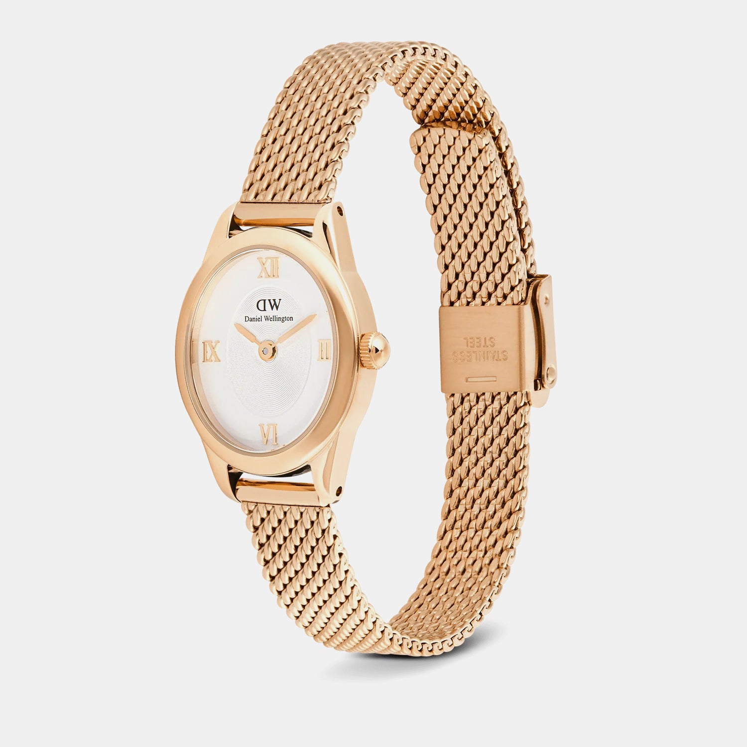 Ophelia Women Quartz White Dial Analog Mesh Watch DW00100940K