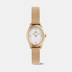 Ophelia Women Quartz White Dial Analog Mesh Watch DW00100940K
