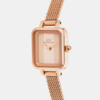 Quadro Women Quartz Cream Dial Analog Mesh Watch DW00100962K
