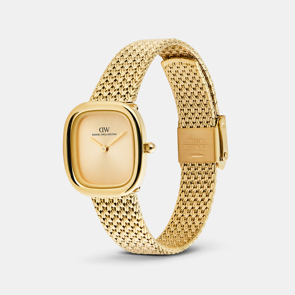 Margot Women Quartz Gold Dial Analog Mesh Watch DW00100964K