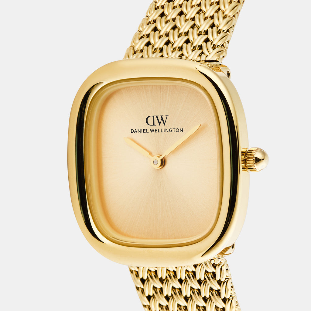 Margot Women Quartz Gold Dial Analog Mesh Watch DW00100964K
