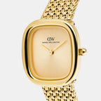 Margot Women Quartz Gold Dial Analog Mesh Watch DW00100964K