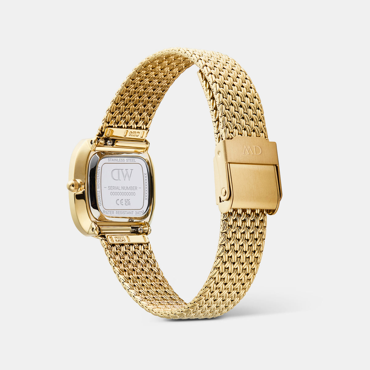 Margot Women Quartz Gold Dial Analog Mesh Watch DW00100964K