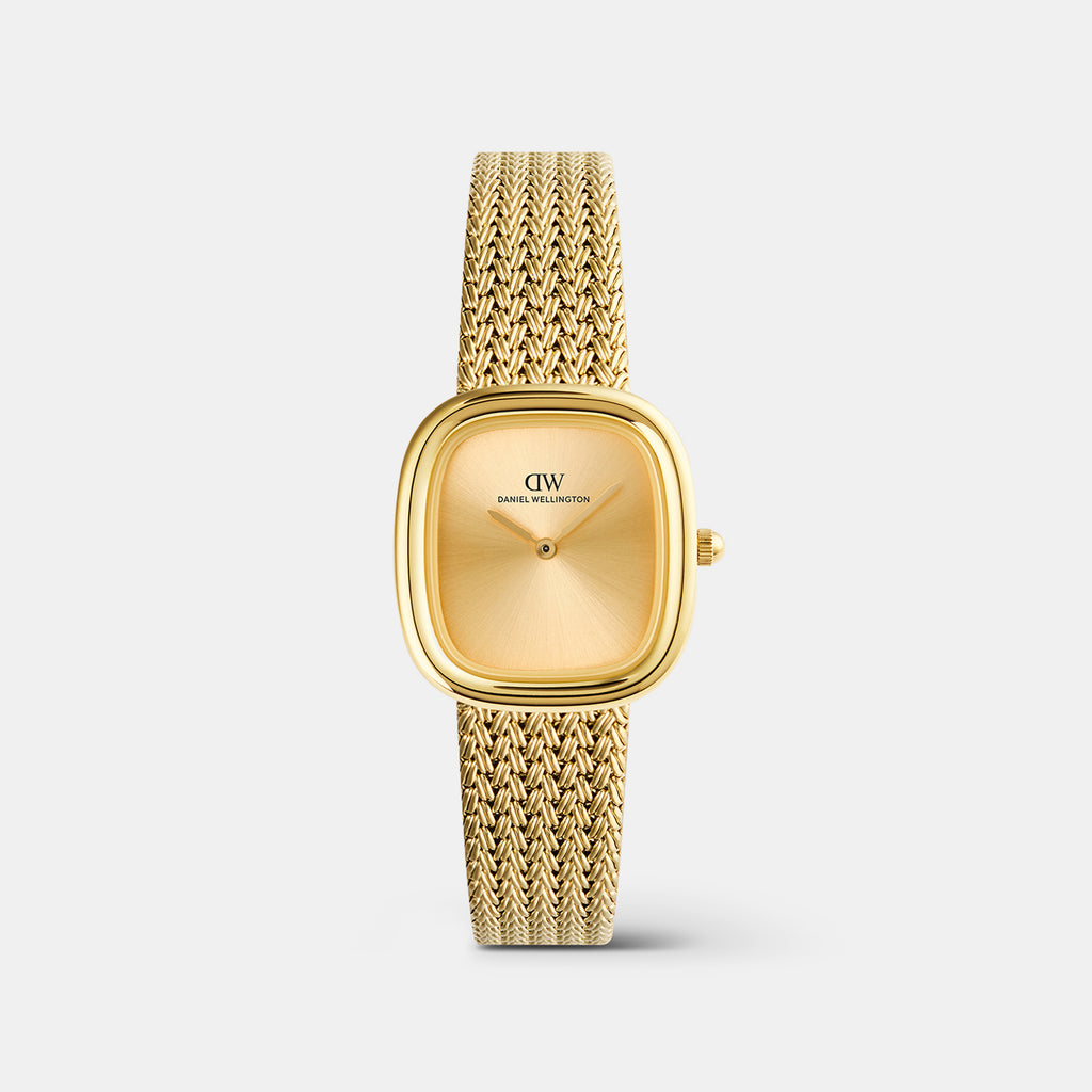 Margot Women Quartz Gold Dial Analog Mesh Watch DW00100964K