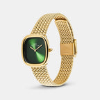 Margot Women Quartz Green Dial Analog Mesh Watch DW00100967K