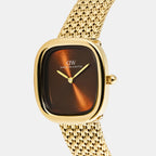 Women Quartz Brown Dial Analog Stainless Steel Watch DW00100968