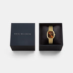 Women Quartz Brown Dial Analog Stainless Steel Watch DW00100968