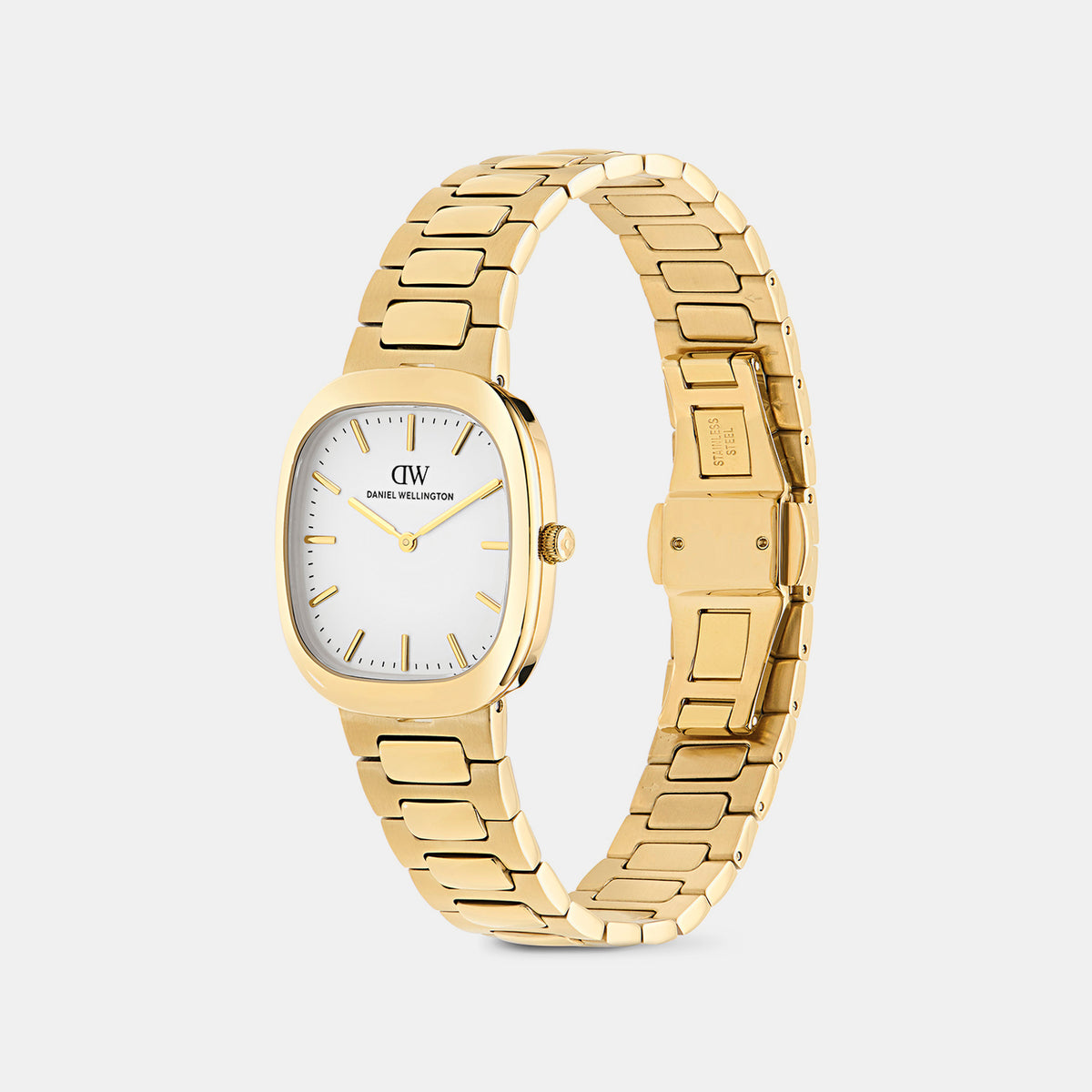 Men Quartz White Dial Analog Stainless Steel Watch DW00100985