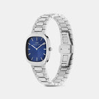Men Quartz Blue Dial Analog Stainless Steel Watch DW00100986