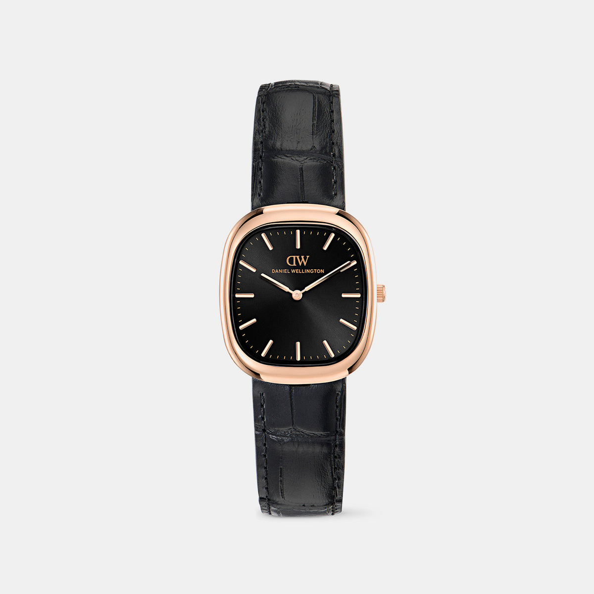 Men Quartz Black Dial Analog Leather Watch DW00100987