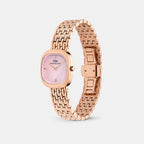 Women Quartz Pink Dial Analog Stainless Steel Watch DW00100990