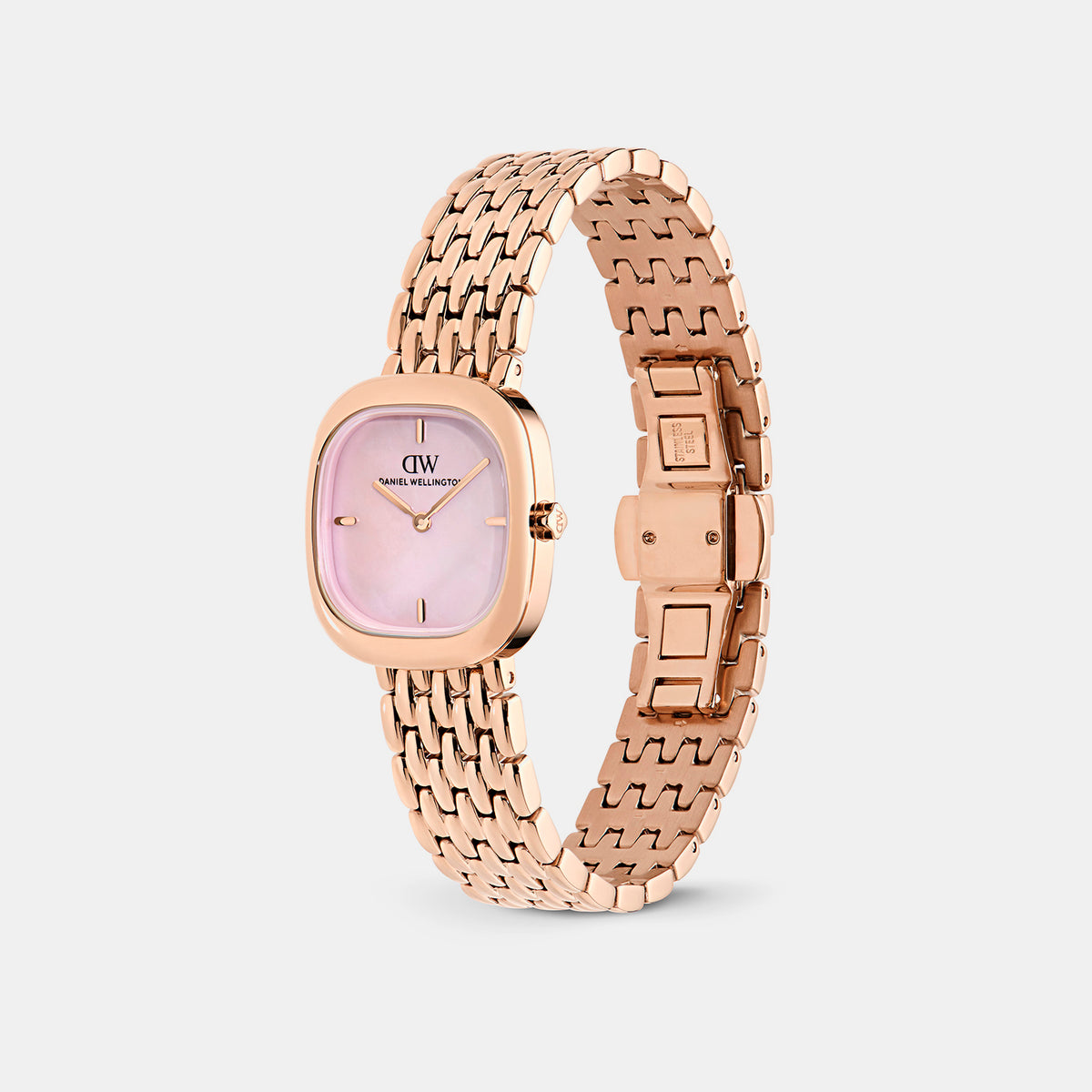 Women Quartz Pink Dial Analog Stainless Steel Watch DW00100990