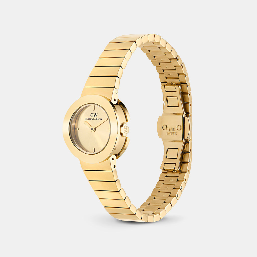 Women Quartz Gold Dial Analog Stainless Steel Watch DW00100997