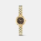 Women Quartz Black Dial Analog Stainless Steel Watch DW00101002