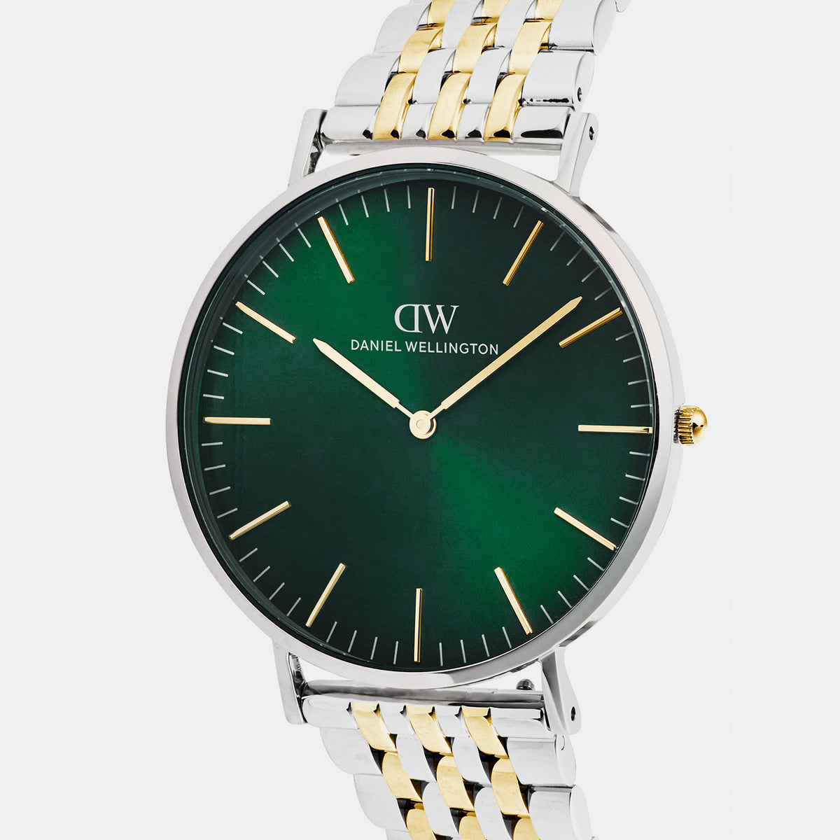 Men Quartz Green Dial Analog Stainless Steel Watch DW00101009