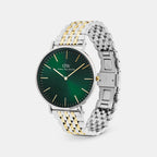 Men Quartz Green Dial Analog Stainless Steel Watch DW00101009