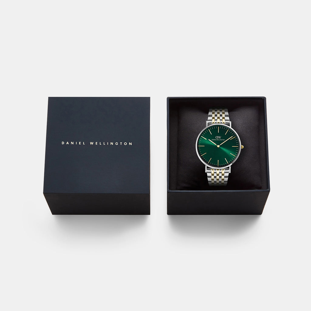 Men Quartz Green Dial Analog Stainless Steel Watch DW00101009