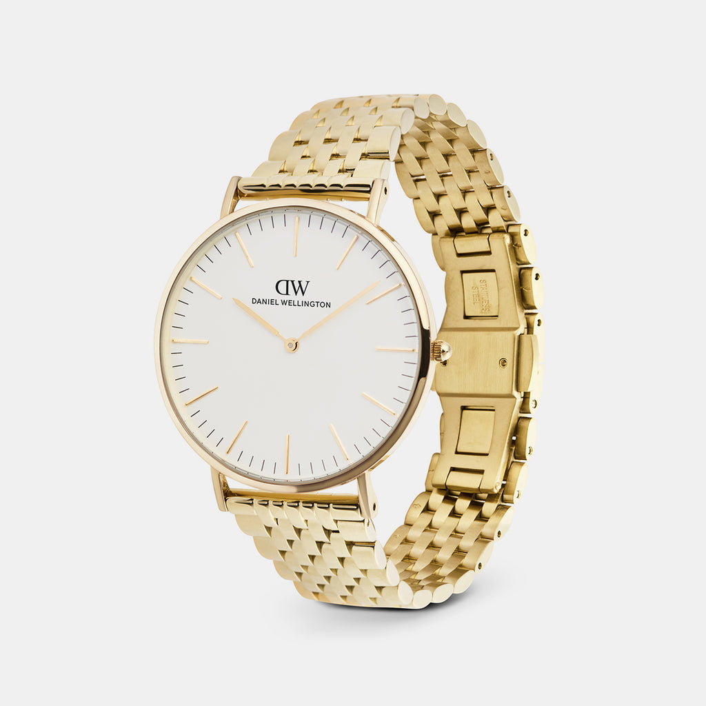 Men Quartz White Dial Analog Stainless Steel Watch DW00101011