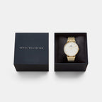 Men Quartz White Dial Analog Stainless Steel Watch DW00101011