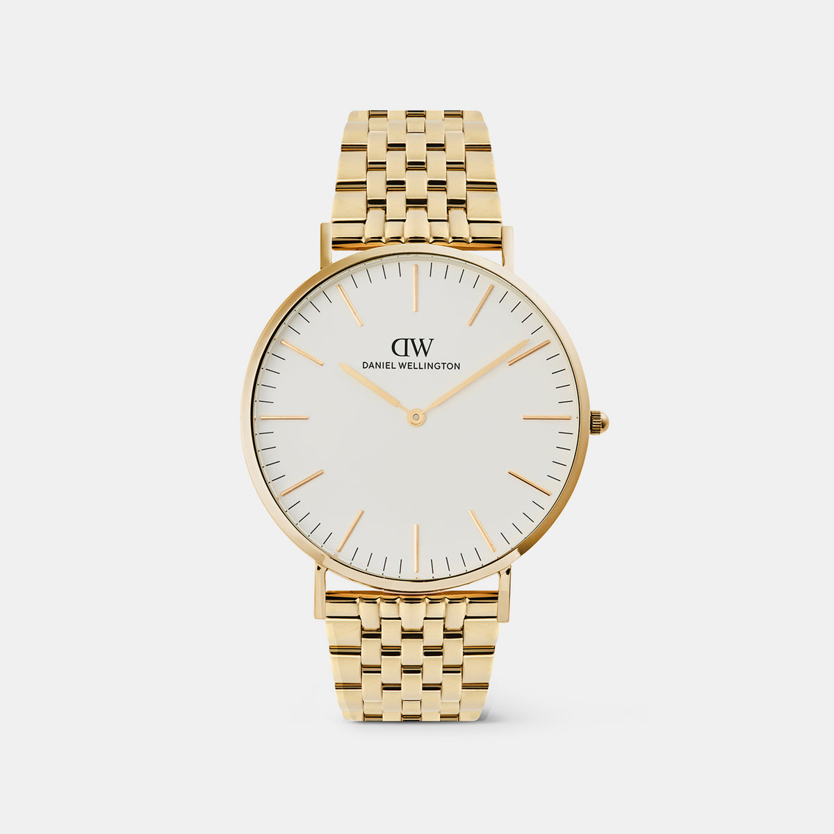 Men Quartz White Dial Analog Stainless Steel Watch DW00101011