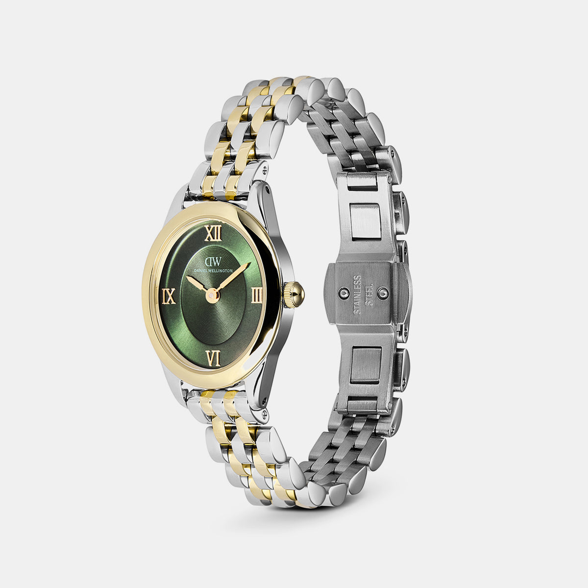 Women Quartz Green Dial Analog Stainless Steel Watch DW00101017