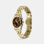 Women Quartz Brown Dial Analog Stainless Steel Watch DW00101018