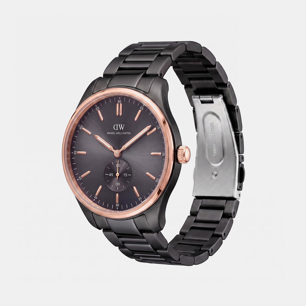 Men Quartz Black Dial Analog Stainless Steel Watch DW0DG1601