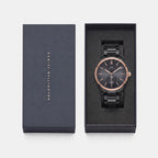Men Quartz Black Dial Analog Stainless Steel Watch DW0DG1601