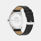 Men Quartz Grey Dial Analog Leather Watch DW0DG1602