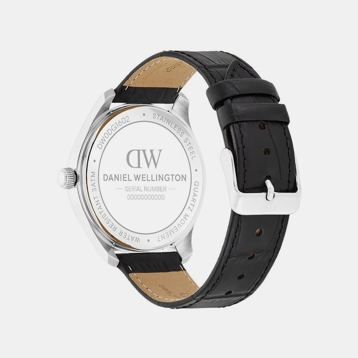 Men Quartz Grey Dial Analog Leather Watch DW0DG1602