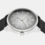 Men Quartz Grey Dial Analog Leather Watch DW0DG1602