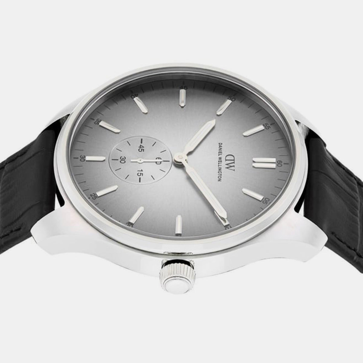 Men Quartz Grey Dial Analog Leather Watch DW0DG1602