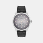 Men Quartz Grey Dial Analog Leather Watch DW0DG1602